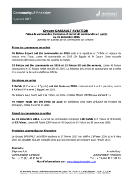 Communiqu&eacute; de Presse