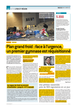 Plan grand froid - Coordination Urgence Migrants