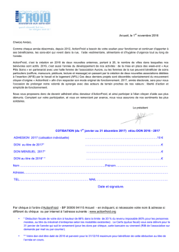 Adhérer / Donner avec le bulletin papier