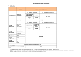 La location des salles municipales