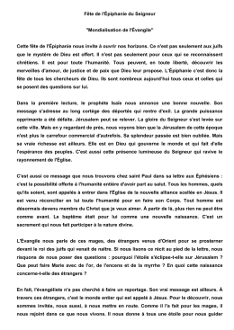F&ecirc;te de l`&Eacute;piphanie du Seigneur