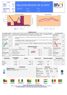 Page 1 N° 2 BRVM 10 BRVM Composite 30375 ### 32650 30375