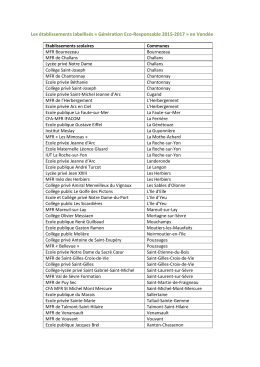 Les établissements labellisés