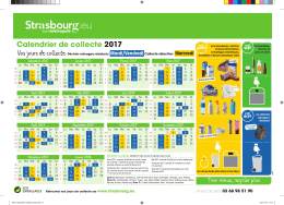 Calendrier de collecte 2017