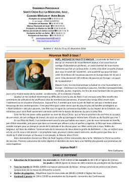 bulletin paroissial 353 du 25 au 31 dcembre 2016