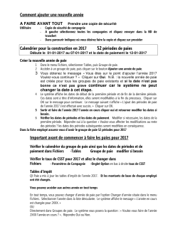 Guide pour proc&eacute;dure de fin d`ann&eacute;e