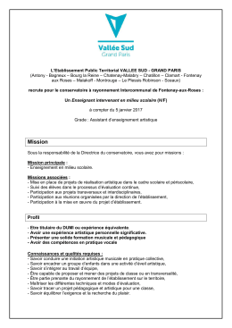 Mission - Vall&eacute;e Sud Grand Paris