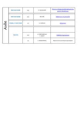 Prise en charge pluridisciplinaire du patient diabétique Addictions et