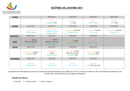 Go&ucirc;ters de Janvier 2017