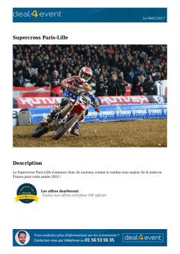 Supercross Paris-Lille Description