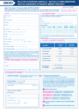 Bulletin d`adhésion