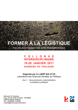 former à la légistique - Université de Toulouse
