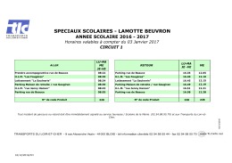 Horaires des 2 circuits au 03.01.2017 - Lamotte