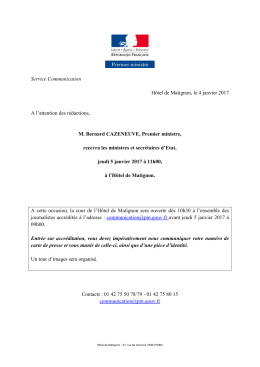 Service Communication Hôtel de Matignon, le 4