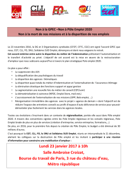 GPEC intersyndicale - CGT Pôle Emploi IDF