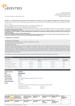 10.60% pa Multi Barrier Reverse Convertible sur Chevron