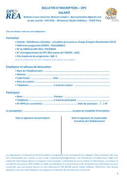 bulletin d`inscription – dpc salarié