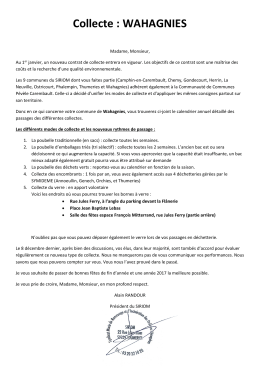 communication du président du SIRIOM
