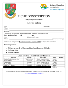 fiche d`inscription - Saint-Denis-sur