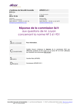 T&eacute;l&eacute;charger l`avis de la commission S61i de l`AFNOR sur le sujet