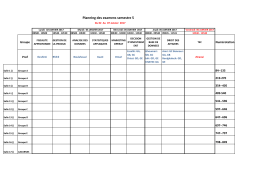 PlannIng des examens semestre 5