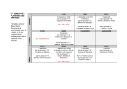 Calendrier exposés