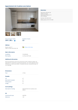 Appartement de 3.5 pièces avec balcon