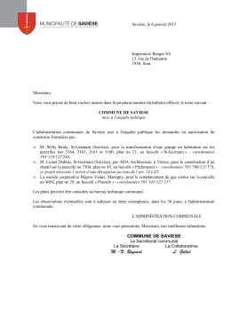 Mise &agrave; l`enqu&ecirc;te publique