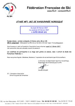 stage mf1 ski de randonnee nordique
