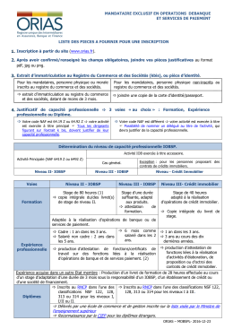 Mandataire exclusif en opérations de banque et en services