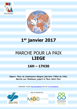 1er janvier 2017 MARCHE POUR LA PAIX LIEGE