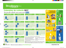 Calendrier de collecte 2017