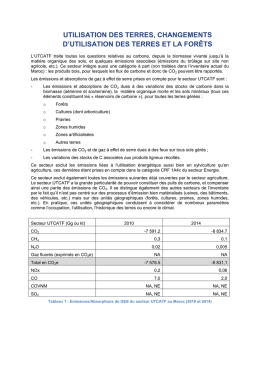 utilisation des terres, changements d`utilisation des terres et la forêts