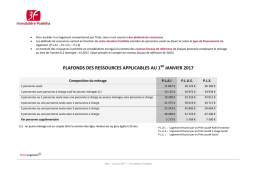 plafonds des ressources applicables au 1 janvier 2017