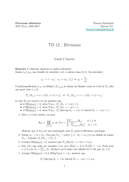 TD 12 : R&eacute;visions