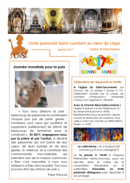 Unit&eacute; pastorale Saint-Lambert au c&oelig;ur de Li&egrave;ge