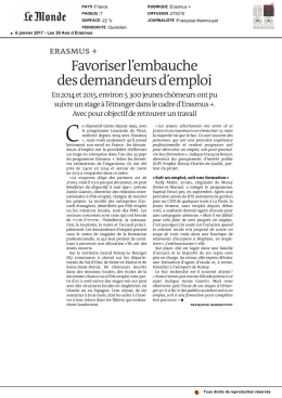 Favoriserl`embauche desdemandeurs d`emploi