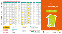 calendrier 2017 - Saintry sur Seine