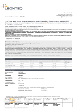 16.00% pa Multi Barrier Reverse Convertible sur