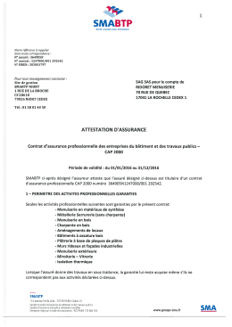 Attestation d`assurance