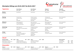 Menüplan Mittag vom 03.01.2017 bis 06.01