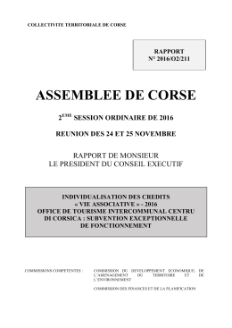 vie associative - Collectivit&eacute; Territoriale de Corse