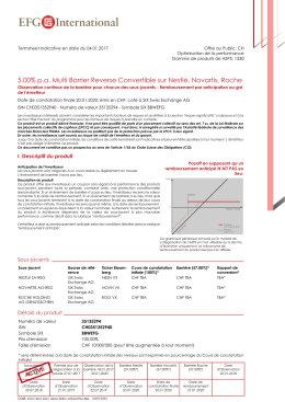 5.00% pa Multi Barrier Reverse Convertible sur Nestlé