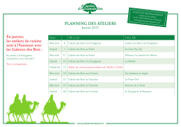 planning des ateliers - Jardin d`Acclimatation