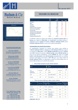 Résumé du marché 05-01-2017