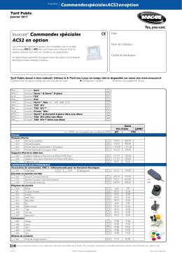 Invacare&reg; Commandes sp&eacute;ciales ACS2 en option