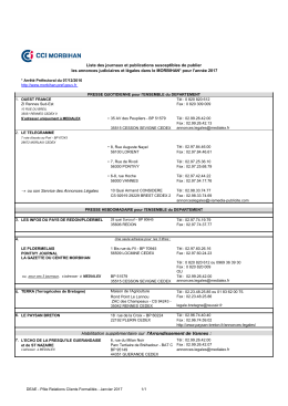 Habilitation supplémentaire sur l`Arrondissement de Vannes :