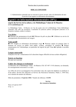 Agent/e en information documentaire (10%)