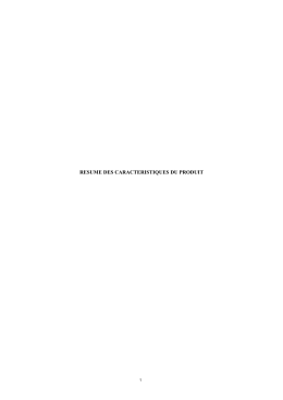RESUME DES CARACTERISTIQUES DU PRODUIT