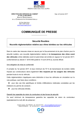 COMMUNIQUÉ DE PRESSE - Internet Services de l`Etat en Hautes